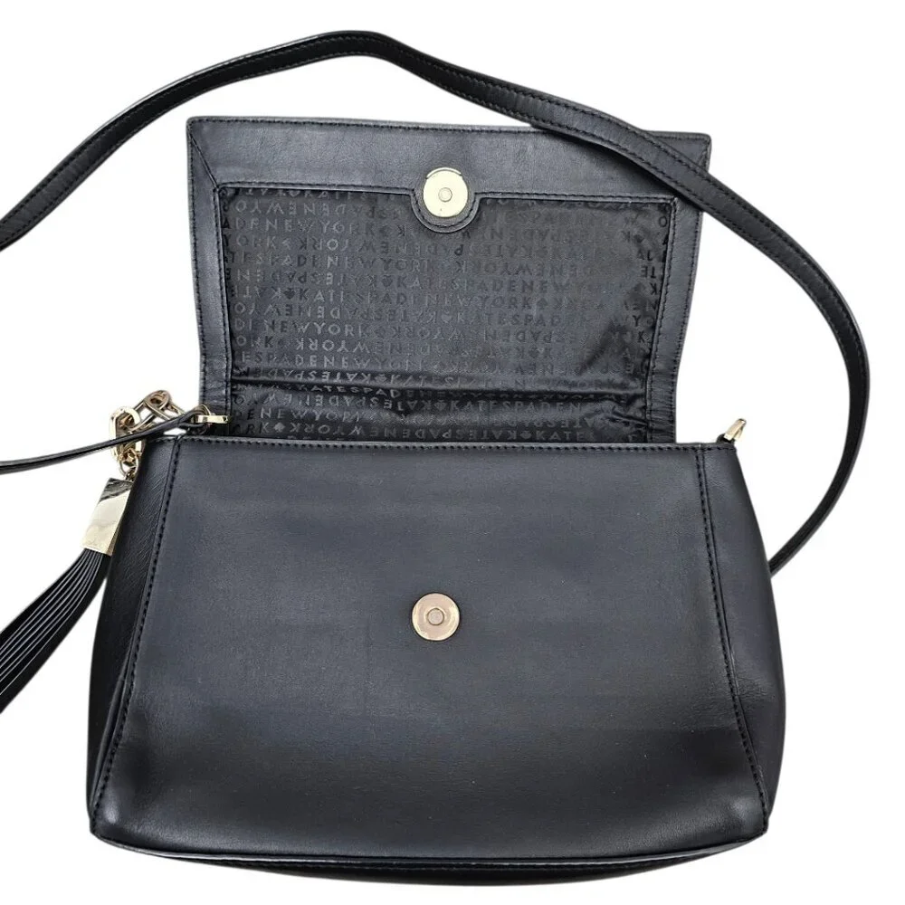 Kate Spade New York Cove Street Dody Leather Chain Black Crossbody Bag COA Small